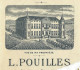 1890  SUPERBE ENTETE VIN VINS  DE NARBONNE Domaine D L.Pouilles Propriétaire Négociant MANDAT FISCAL Pour Toulouse Cassé - 1800 – 1899