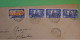 BV4 NOUVELLE CALEDONIE  BELLE  LETTRE RR 1947 1ER VOL TRAPAS A  SANTO NOUV. HEBRIDES  BANDE DE 3 TP   +AFF.  PLAISANT+ - Storia Postale