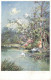 CPA - Tableau - Jeune Fille Au Lac Des Cygnes - Cygnes - Lac - Carte Postale Ancienne - Peintures & Tableaux