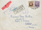 LETTRE. TRIPOLI. M.E.F. 1s ET 3d. GRIFFE VIOLETTE PAR AVION DE/BY AIR MAIL FROM/TRIPOLI. CENSURE.  POUR EVREUX. FRANCE - British Occ. MEF