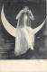 -thème Div.- Ref-RR860- Astronomie - Lune - Jeune Fille Sur Un Croissant De Lune - - Astronomie