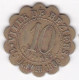 34. Hérault. Ville De Béziers. La Fraternelle Fourneaux Démocratiques 10 Centimes, Frappe Médaille, En Laiton - Monétaires / De Nécessité