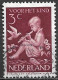 Plaafout Wit Stipje Boven De Kruin (zegel 46) In 1938 Kinderzegels 3 + 2 Ct Wijnrood NVPH 314 PM 10 - Errors & Oddities