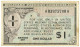 1 DOLLAR MILITARY PAYMENT CERTIFICATE UNITED STATES SERIES 461 17/09/1946 BB/BB+ - Occupation Alliés Seconde Guerre Mondiale