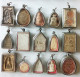 SET OF 15 THAI BUDDHIST BLESSED MEDALLION CLAY AMULETS - Paesi