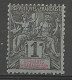 Sainte-Marie De MADAGASCAR N° 1 Variétée Cassure Du Petit Cadre Par Une Anomalie NEUF* PETITE CHARNIERE  / Hinge  / MH - Unused Stamps