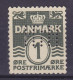 Denmark Perfin Perforé Lochung (H37) 'HiH' Forsikring Haand I Haand, København (Inssurance) 1 Øre Wellenlinien, MNH** - Errors, Freaks & Oddities (EFO)