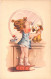 Fantaisies - Bébé Qui Fait Une Beauté à Son Chien - Colorisé - Carte Postale Ancienne - Babies