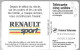 CARTE-PUCE-PRIVEE- 5U-GN121-GEMA10/94-Sans 2e Logo-RENAULT 1978/1985-V° N° Série B49094001-Neuve-TBE - 5 Eenheden