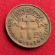 Madagascar 1 Franc 1943 #2 W ºº - Madagascar