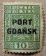 1934 Polen - Port Gdaňsk Mi.27, 10gr /** ! - Ocupaciones
