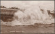 Rough Sea, Clacton-on-Sea, Essex, 1932 - Cook & Eaves RP Postcard - Clacton On Sea