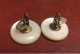 PAIRE De BOUTONS DE MANCHETTE VINTAGE En NACRE Et Métal - Art Nouveau Vers 1895 - 1900 Initiales C.A Ou A.C - Manschetten- U. Kragenknöpfe