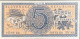 Slovakia 5 Korun, P-8s (1945) - UNC - SPECIMEN - Eslovaquia