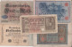 Lot Germany 3rd Reich 5 Banknotes 1908-1945 Reichsmark, WW1, WW2 - Collections