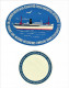 The Finland Line Helsinki Ariadne Boat 1960s 2 Vintage Baggage Luggage Label Sticker Etiquette - Autres & Non Classés