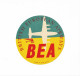 BEA British European Airways 1950-60s Vintage Airline Baggage Luggage Label Sticker Etiquette - Baggage Labels & Tags