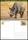 CHAD TCHAD 2023 STATIONERY CARD - RHINOCEROS - COVID-19 CORONAVIRUS PANDEMIC CORONA RECOVERY - Rhinoceros