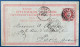 GRECE 1893 Entier Carte 10 Lepta Rose Oblitéré Dateur FRANCAIS !! Ambulant MONTCENIS MACON Pour PARIS RR - Postwaardestukken