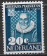 Plaatfout Blauw Krasje In De Zegelrand In 1950 375 Jaar Leidse Universiteit 20 C Blauw NVPH 562 PM Ongestempeld - Plaatfouten En Curiosa