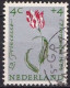 Plaatfout Groen Puntje Naast De Kruising Steel En Blad In 1960 Zomerzegels Tulp 4 + 4 Ct. NVPH 738 PM 4 Gestempeld - Variétés Et Curiosités