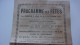 BERRY 1896 VILLE DE  LIGNIERES PROGRAMMES DES FETES COURSES AU TROT MONTE ATTELE HIPPISME GYMNASTIQUE - Affiches