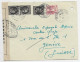 FRANCE MAZELIN 1FR20X3+40C CHAINE LETTRE PERIGUEUX GARE 1945 DORDOGNE POUR SUISSE CENSURE OUVERT N° 16 AU TARIF - 1945-47 Ceres (Mazelin)