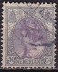 1899-1921 Koningin Wilhelmina 50 Cent Grijs / Violet  Plaatfout Gebroken C  NVPH 75 P (leidraad Fout 4) - Errors & Oddities