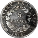 Premier Empire 5 Francs Napoléon Empereur Calendrier Grégorien 1815 I - 5 Francs