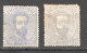 Sp076 1872,1873 Spain King Amadeo I Michel #114,122 21 Euro 2St Lh - Unused Stamps