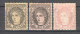Sp139 1870 Spain Michel #97A,B,99 41.5 Euro 3St Mlh - Other & Unclassified