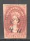 Tas015 1857 Australia Tasmania One Penny Fiscal Deal Pen Cancellation Gibbons Sg #25 50 £ 1St Used - Oblitérés