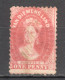 Tas064 1871 Australia Tasmania One Penny Perf 11.5 Rare Pen Cancellation 1St Used - Oblitérés