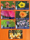 7 Different Phonecards Flowers Theme - Bloemen