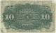 U. S. A. - 10 Cents - 3.3.1863 - Pick: 115 - Fractional Currency - 1863 : 4. Ausgabe