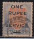 ONE RUPEE (1r On 15r), British India Used 1925, SERVICE -SGO102, Edward Series, (Cat £90) - 1902-11 King Edward VII