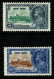 Ref 1621 - Hong Kong KGV 1935 Silver Jubilee (2) SG 134/135 - Lightly Mounted Mint Stamps - Ongebruikt