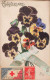 CPA - Anniversaires - Oeuillets - AN Paris - Bouquet De Fleurs Avec Un Ruban - Carte Postale Ancienne - Anniversaire