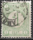 Plaatfout Golflijn Rond 1 Rechts Gebroken In 1876 Cijfertype 1 Cent Groen NVPH 31 P 2 - Errors & Oddities