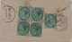 BRITISH INDIA 1898 QV 5 X 1/2a FRANKING On Registered QV Stationery COVER, NICE CANC ON FRONT & BACK, RARE As Per Scan - Jaipur