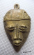 Masque Miniature En Bronze Ou Laiton ~ Art Populaire Africain - Brons