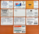 10 Different Phonecards - Telekom-Betreiber