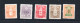 JAPAN - 1914 - 1//2, 1,3, 5 AND 30SEN VALUES  MINT NEVER HINGED SOME GUM SPECKS  SG CAT £65,  - Ungebraucht