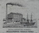 NANTES 1876   SUPERBE  Entête Moulin A Vapeur Des Secheries Thébaud Frères Nantes Pour Fécamp V.HISTORIQUE - 1800 – 1899