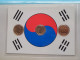Set Of 3 Coins > ZUID-KOREA ( DETAIL > Voir / See SCANS ) Gold Plated ! - Korea (Süd-)