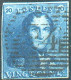N°2 - Epaulette 20 Centimes Bleue, Bien Margée, Obl. P.24 BRUXELLES et Variété V.13, pos.151 «Coquille à Droite Du P» bi - 1849 Epaulettes