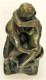 Le Baiser De Rodin. Statuette Reproduction En Bronze. H. 12 Cm. - Bronzen