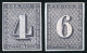 1843 Suisse Canton Zurich 4-6 Rp. Neuf Sans Gomme Mi.1-2 Magnifique Reproduction - 1843-1852 Federal & Cantonal Stamps