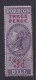 GB  QV  Fiscals / Revenues Foreign Bill 3d Lilac And Red Gu Perf 14;  Good Used - Revenue Stamps