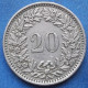 SWITZERLAND - 20 Rappen 1960 B KM# 29a Confoederatio Helvetica - Edelweiss Coins - Autres & Non Classés